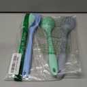 Shappy 4 Pieces Silicone Cooking Spoons 10.6 Inch Heat Resistant Kitchen Spoons for Mixing, Serving and Stirring Upgrade Large Non Stick Basting Utensils, Dishwasher Safe(Spoon,Fresh Color)