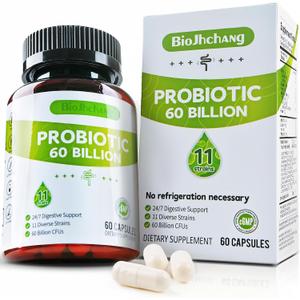 Probiotics Supplements 60 Billion CFUs 11 Diverse Strains