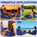 RovPool Inflatable Chair for Adults,Inflatables Chairs with Flocked Surface, Inflatable Lounge Chair with Backrest, Comfort Ergonomic Inflatable Couch,Inflatable Couch for Camping, Blue