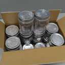 novelinks 8 oz Clear Plastic Jars with Airtight Lids, 16 Pack Plastic Mason Jars with Lids 8oz, Refillable Storage Slime Containers & Small Spice Jar for Kitchen Organization (16 Pack,Silver)