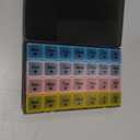 FHORAIN Monthly Pill Organizer 28 Day, 4 Weeks Pill Box 7 Day, XL Weekly Medicine Organizer for Vitamins, Fish Oil, Supplements 