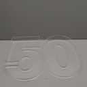 Fly2Top Acrylic Number Charcuterie Board Box: Clear Reusable Number Box Display Tray Candy Dish Decorations (50)