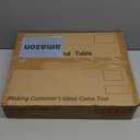 Narrow End Table Living Room with Charging Station, Skinny Side Table with Fabric Drawers, Slim LED Nightstand for Bedroom, Small Spaces, Couch, Rustic Brown, HETNDP02LPBR-1