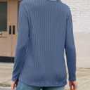 Edelqual Womens Long Sleeve Tops Fall Winter Sweater Casual Henley V Neck Shirts Light Tunic 2025 Fashion Trendy Clothes (M)