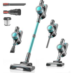 Dzaki Cordless Vacuum Cleaner, Stick Vacuum with Smart LED Display, 50KPA 55Mins Vacuum Cleaners for Home, Powerful Suction, Anti-Tangled Lightweight Rechargeable Vac for Pet Hair, Carpet