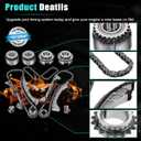Timing Chain Kit 5.7L for Toyota Tundra Sequoia Lexus LX570 2009-2020 Land Cruiser 08/2008-2020 Replace OE 9-0922S, 135060S010, 135070P010, 1305038010, 1308038020