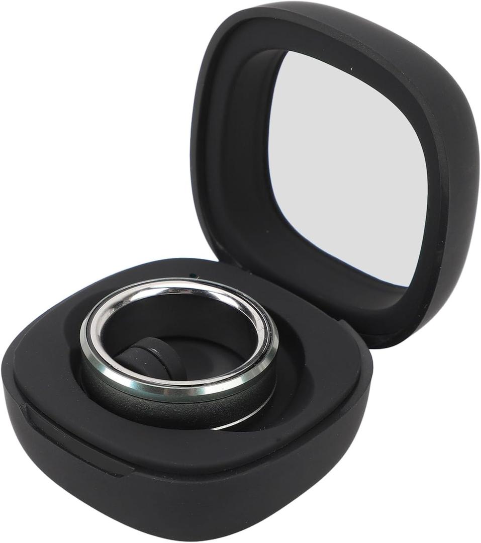 Smart Ring, Stainless Steel, Sleep Temperature Steps Monitoring, Gifts for Family, Cyan, Charging (Size 20, 69mm / 2.7in Inner Diameter)