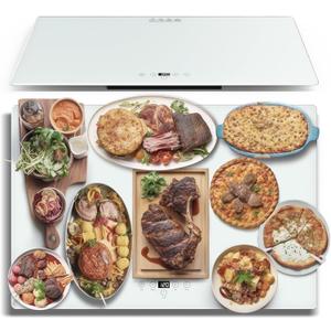 Electric Server Warming Tray,Food Warmer for Parties,9 Adjustable Temperature Control,6 Hours Timer,Ultra Slim Warming Tray,for Buffets,Restaurants,House Parties, Party(23.6" x 15.7")
