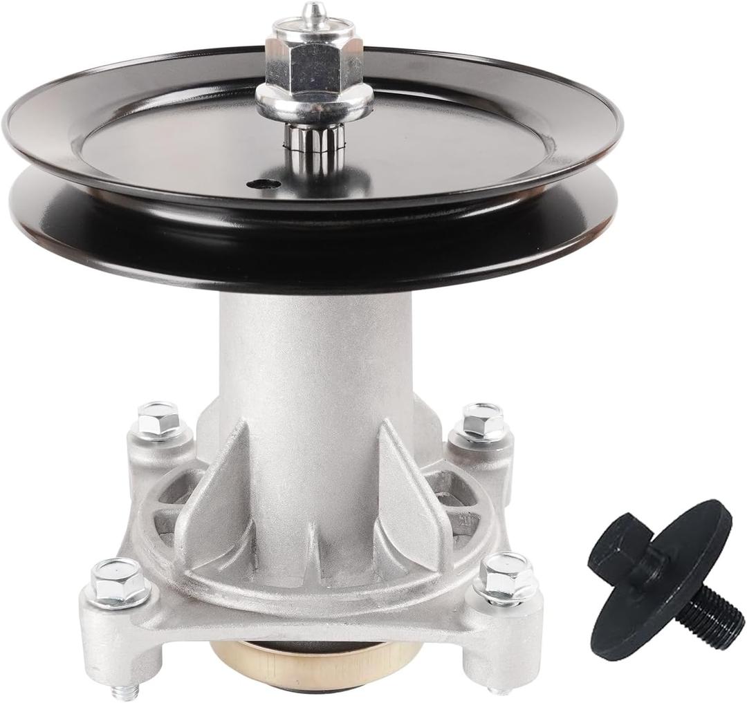 187292 587819701 Spindle Assembly with 195945 Pulley for 42" 46" 48" 54" Mower Decks Fit for Husqvarna YTH22V46 YTH24V48 YTH24k54, Craftsman YS4500, YT4000, Replaces OEM 532187292 587819701