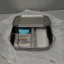 Anatole 304 Stainless Steel Bento Box 49oz 1450ml Leak-Proof Lunch Box 3 Compartments with 2 Removable Dividers 1 Sauce Container BPA Free Dishwasher Safe Food Container for Adults Work Travel