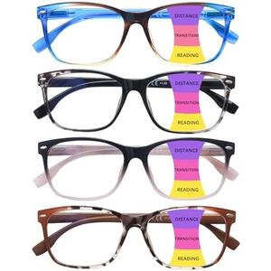 CLASAGA Progressive Multifocus Reading Glasses for Women, Pattern Print Blue Light Block Stylish Ladies Computer Readers 2.5 