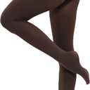 CozyWow Women's 80D Soft Opaque Tights, High Waist Solid Color Womens Tights with 30+ Colors (Coffee)