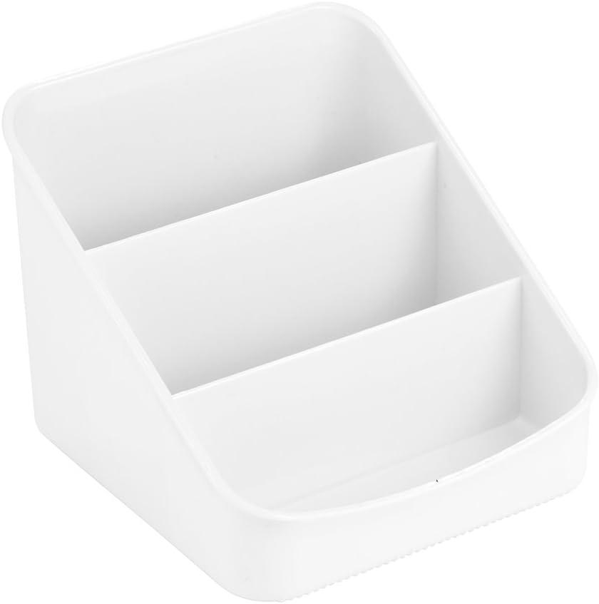iDesign Linus BPA-Free Plastic 3-Tier Packet Organizer - 6.25" x 5.75" x 5", White  