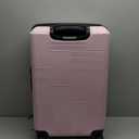 American Tourister Stratum XLT Expandable Hardside Luggage with Spinner Wheels, Pink Blush, Checked-Medium 24-Inch