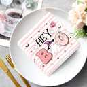 CC HOME Halloween Birthday Paper Plates Napkins Pink Pumpkin Ghost Disposable Tableware Set Party Supplies A Little Boo Theme Dinnerware Sets Serves 24 Guests for Party Plates Napkins 88PCS