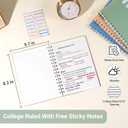 Yoment 4 Pack A5 Spiral Notebooks - 5.7x8.25 Hardcover Spiral Bound Notebook Journal, 160 Pages College Ruled, for Writing, Note Taking, Journaling, Study (Multicolor)