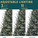 YITAHOME Prelit Blue Spruce Christmas Tree 6ft with Remote Control, Pre-Decorated Pre-Lit Blue Aspen Fir Christmas Tree with Built-in Lights, Pine Cones & 11 Light-Modes for Home, Party Decoration