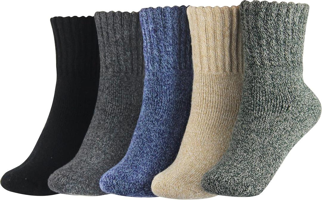 BenSorts Women's Winter Boots Socks Thick Warm Cozy Crew Socks Solid Color Gifts, Medium