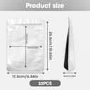 Black 7" x 10" Stand Up Pouch Bags, 100 Pack Clear Front & Aluminum Foil Back, Resealable and Heat Sealable Storage Bags for Food, Snacks, Coffee, Candy, and More