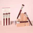 BK Beauty Core Complexion Trio Makeup Brushes Set (3PC) Foundation, Concealer, and Blending Brushes for Liquid, Cream & Powder Vegan, Cruelty-Free, Ultra-Soft Face Makeup Brushes
