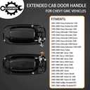 Exterior Door Handle Set, Compatible with 1999-2007 Chevy Silverado Suburban Tahoe Avalanche, GMC Sierra Yukon, Cadillac Escalade, Front & Rear Left Driver & Right Passenger | 15034986 15721571 77262