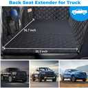 URPOWER XL Dog Back Seat Extender for Crew Cab Truck, Hard Bottom Dog Car Seat Cover Waterproof Dogs Car Hammock Pet Backseat Bed, Pet Truck Accessories for F150 / RAM 1500/ Tundra Crew Cab (Black)