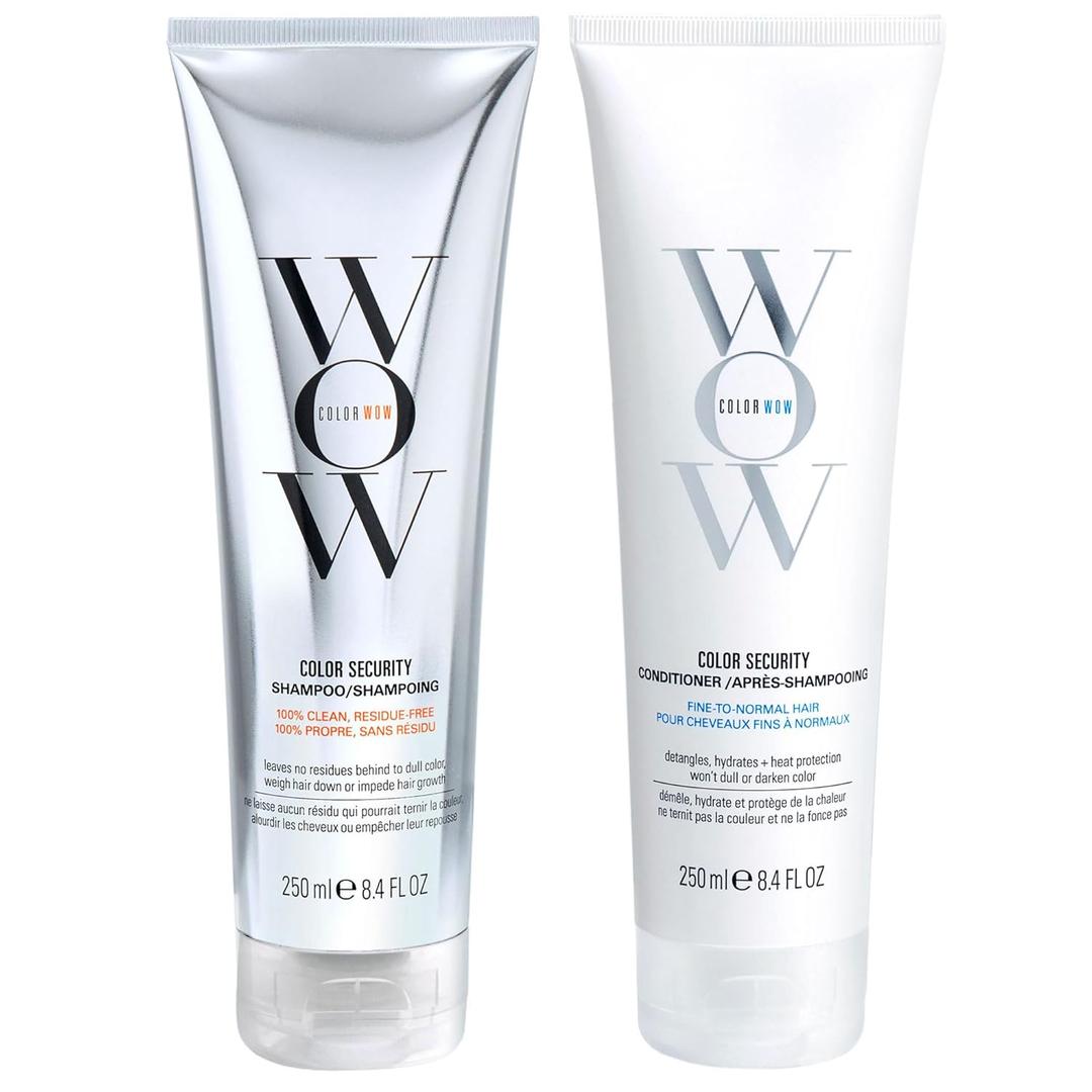 COLOR WOW Dream Clean Duo - 100% clean, sulfate-free COLOR SECURITY SHAMPOO and weightless COLOR SECURITY CONDITIONER| Achieve Super Glossy, Hydrated Hair