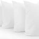 Comfort Beddings Standard Pillow Cases Set of 4 White 100% Organic Cotton 600 Thread Count Premium White Cotton Pillowcases, Standard Pillowcase Pillow Covers, 20 x 26 inch