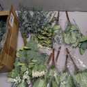 200 Pcs 4 Kinds Mixed Artificial Eucalyptus Greenery Stems Bulk Baby Breath Flowers Artificial Bulk with Fake Silver Dollar Leaves Plants for Centerpieces Wedding Bouquet DIY Home Decor