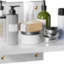 WALI Floating TV Shelf, 1 Tier Projector Shelf for DVD Players, Cable Boxes, Routers, Game Consoles, Living Room Decor Accessories, Wall Mount Shelves Holds Up to 22lbs (CS201NW), 1-Shelf, White