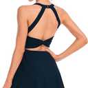 Womens Tennis Workout Dress with Built in Shorts and Bra - Golf Athletic Dress Small