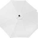 ontheway 11FT Patio Umbrella Enhanced Replacement Canopy Market Table 8 Ribs Umbrella Canopy (White, 11FT)