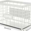 Coffee Pod Holder k Cups Holder Magnetic Coffee Pods Holder High-Capacity k Cup Holder Station Organizer, Bar Accessories.Suitable For Kitchen And Office Countertop (White)