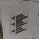 Rolling Utility Storage Cart with 4 Drawers - 4 Tiers Rolling Cart Craft Cart, Storage Drawer Cart Organizer for Craft Room Office Bedroom Classroom with Mesh Top & 4 PCS DIY Lable, White