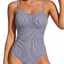 Modest One Piece Swimsuit Women Tummy Control 2026 Long Torso Slimming Bathing Suit Cute Floral Swim Suits, Small