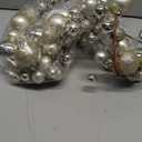 2 Pcs Christmas Ball Garland 6 ft Ball Ornaments Christmas Bulb Garland Xmas Tree Bauble Decorations for Party Supplies Indoor Outdoor Home Office Decoration Accessories(Champagne Gold)