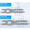 Knee Brace - Patellar Pad, Adjustable Tendon Support Sleeve Brace, 2 Pack Adjustable Patellar Tendon Support Sleeves, For Meniscus, Osteoarthritis, Orthopedic, Knee Support For Athletes (Gray, Large)