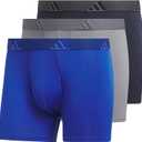 adidas Men's Stretch Cotton Boxer Brief Underwear (3-Pack) -2020 (Large, Team Royal Blue/Grey/Legend Ink Blue/Microfiber)