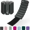 Sportneer Wrist & Ankle Weights for Women Men - 1 PairAdjustable Weighted Bracelet Silicone Bangles for Yoga, Dance, Pilates, Cardio, Aerobics, Gym, Pool Exercises and Jogging (Polar Night Black, 2 LBS x 2)