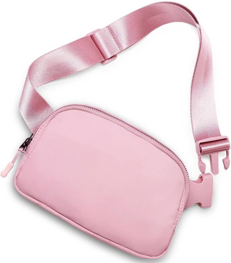 Amazerbst Fanny Pack, Everywhere Belt Bag,40 Inch Adjustable Strap for Women and Men,Waterproof (Pink)