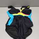 Blooming Jelly Women Tummy Control Swimsuits One Piece Modest Bathing Suit Lace Up Slimming Swim Suits 2026 (X-Large, Black Blue)