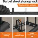 1PC Weight Plate Rack for Home Gym - Weights Rack for Plates Use Singly or Combine Multiple Units | Olympic Weight Plate Rack Up to 660 LBS - New Model Bumper Plate Rack for Easy Plate Changes