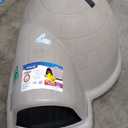 Petmate Large Dog House Outdoor Weatherproof - Indigo Igloo Dog House,  for Large Dogs 50 to 90 pounds, Taupe/Black