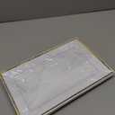 Elegant Plastic Serving Tray & Platter Set (6pk) - White & Gold Rim Disposable Serving Trays & Platters for Food - Weddings, Upscale Parties, Dessert Table, Cupcakes - 8 x 12.85 inches