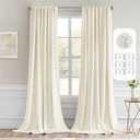 MIULEE Birch Back Tab Blackout Curtains 102 Inch Long 2 Panels Set for Bedroom, Rod Pocket/Pinch Pleated Thermal Insulated Living Room Darkening Light Blocking Floor to Ceiling Drapes