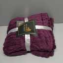 Wearable Blanket Poncho Cape Wrap for Adult, Cozy Sherpa Fleece Pocketed Shawl TV Throw Blankets for Office and Lounge(Purple,58'' x 64'')