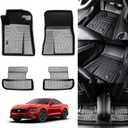 KUST 3D Floor Mats for Ford Mustang 2015-2025 2026 (NOT for Mach-E), All Weather TPE Rubber Car Mats for Mustang Accessories 2 Row Floor Rear Odorless Non-Slip High Edges