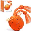 Cheerble Smart Interactive Dog Toy, Wicked Ball Rolly, Automatic Moving, Bouncing, Rotating, E-TPU Material, with Rope & Barks Sound Active Rolling Interactive Dog Ball for Medium and Large Dogs