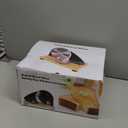 Foldable Extra Large Manual Bread Slicer for Sourdough Bread - Adjustable Thickness & Evenly Slice, with Knob and Scale, Folding Woodbase, Suction Cups and Bread Guide for Bagel, Sandwiches, Toast (Cream)