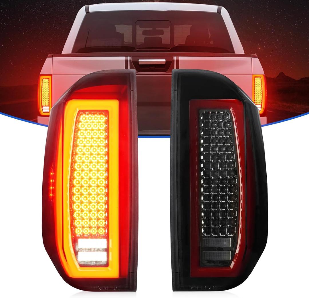 LED Tail Light Fit for Toyota Tundra 2014-2021, Rear Brake Lamp Taillight Assembly, Smoke Lens